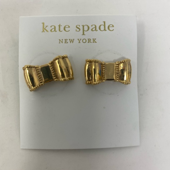 Kate Spade New York 14k Gold Filled Bow Small Stud Earrings - Picture 4 of 5